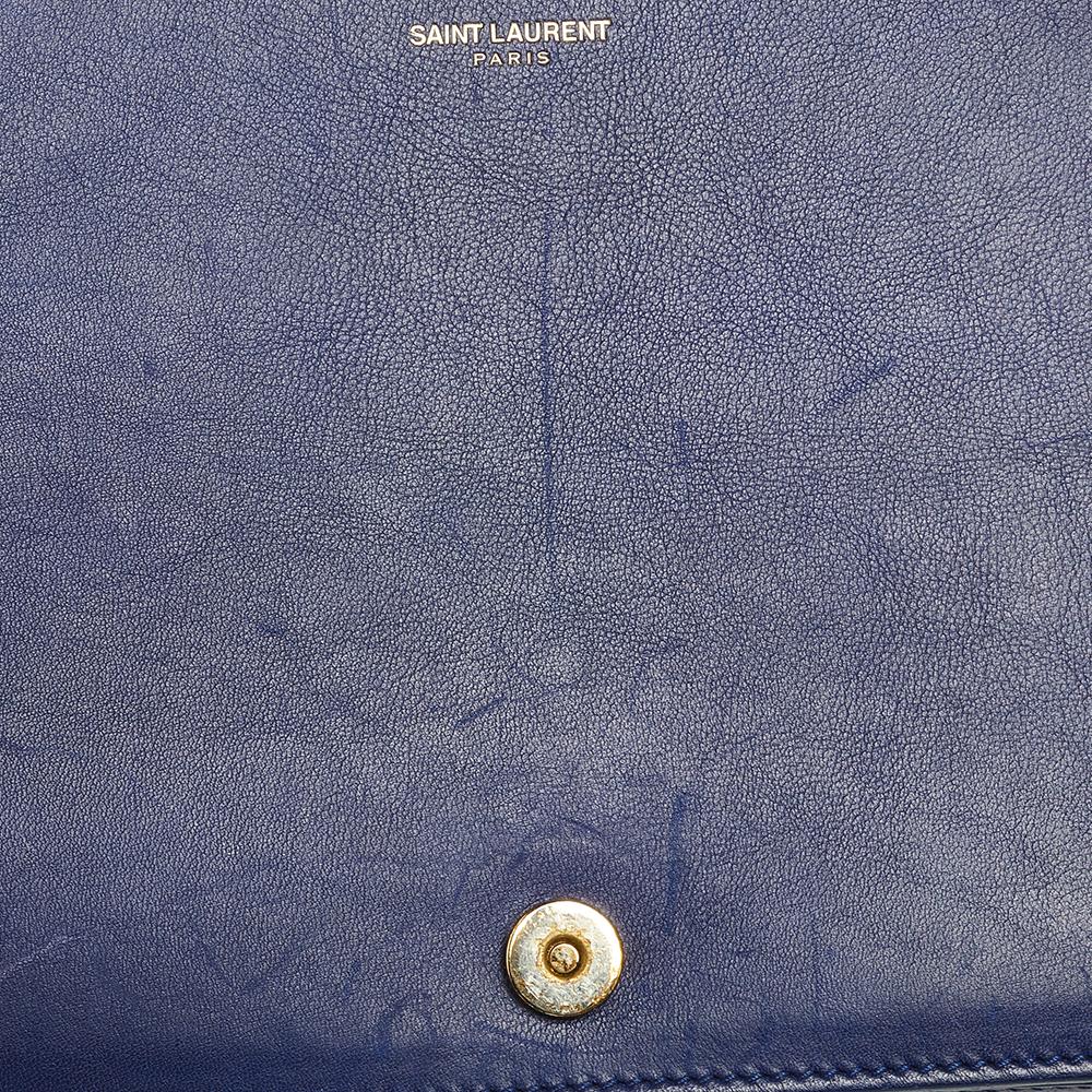 Saint Laurent Blue Leather Medium Chyc Flap Bag 6