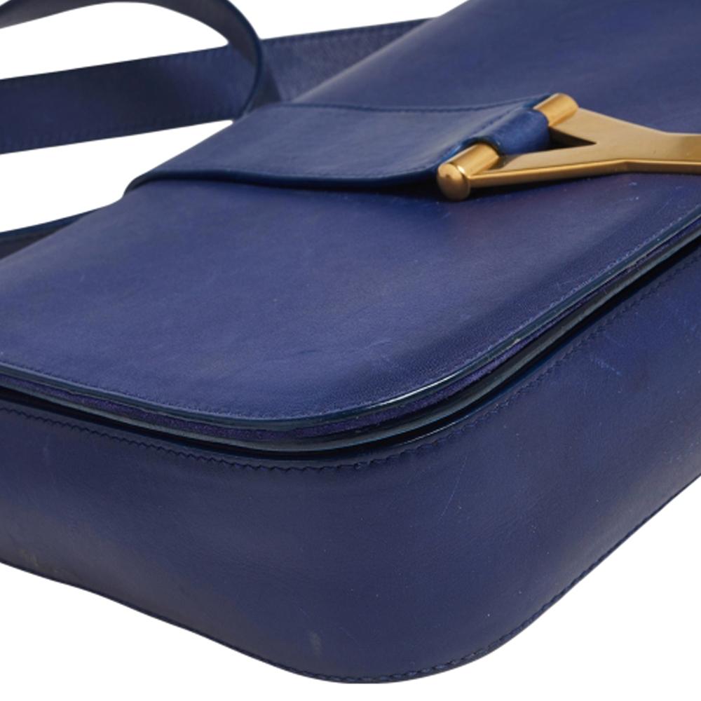 Saint Laurent Blue Leather Medium Chyc Flap Bag 7