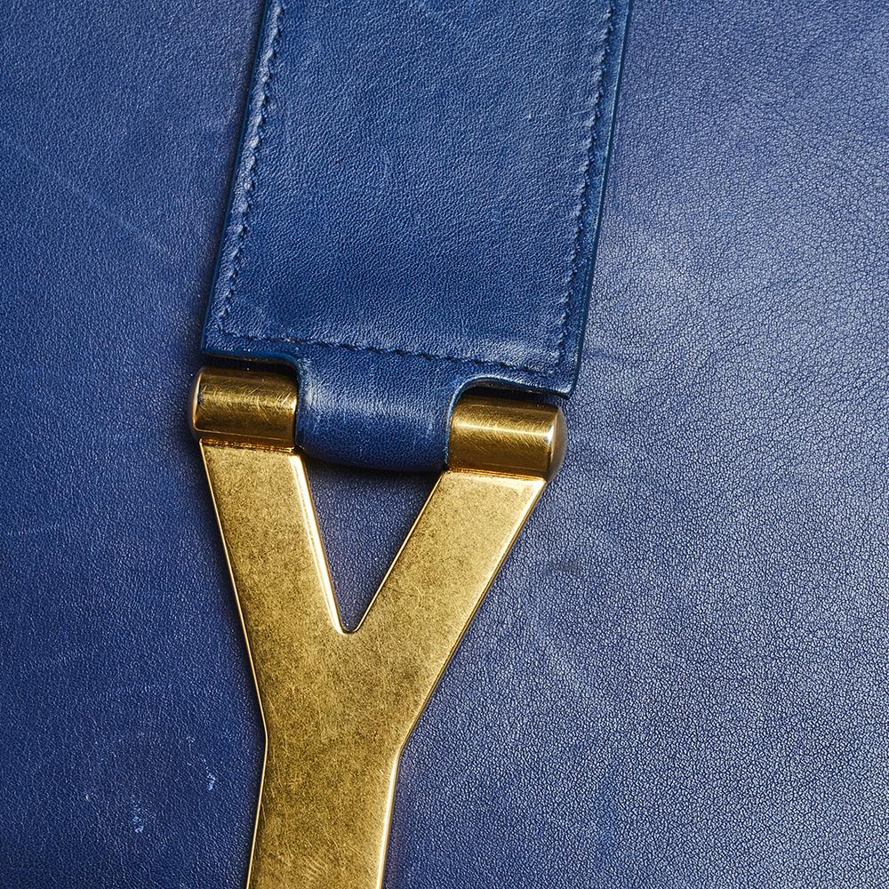 Women's Saint Laurent Blue Leather Medium Chyc Flap Bag