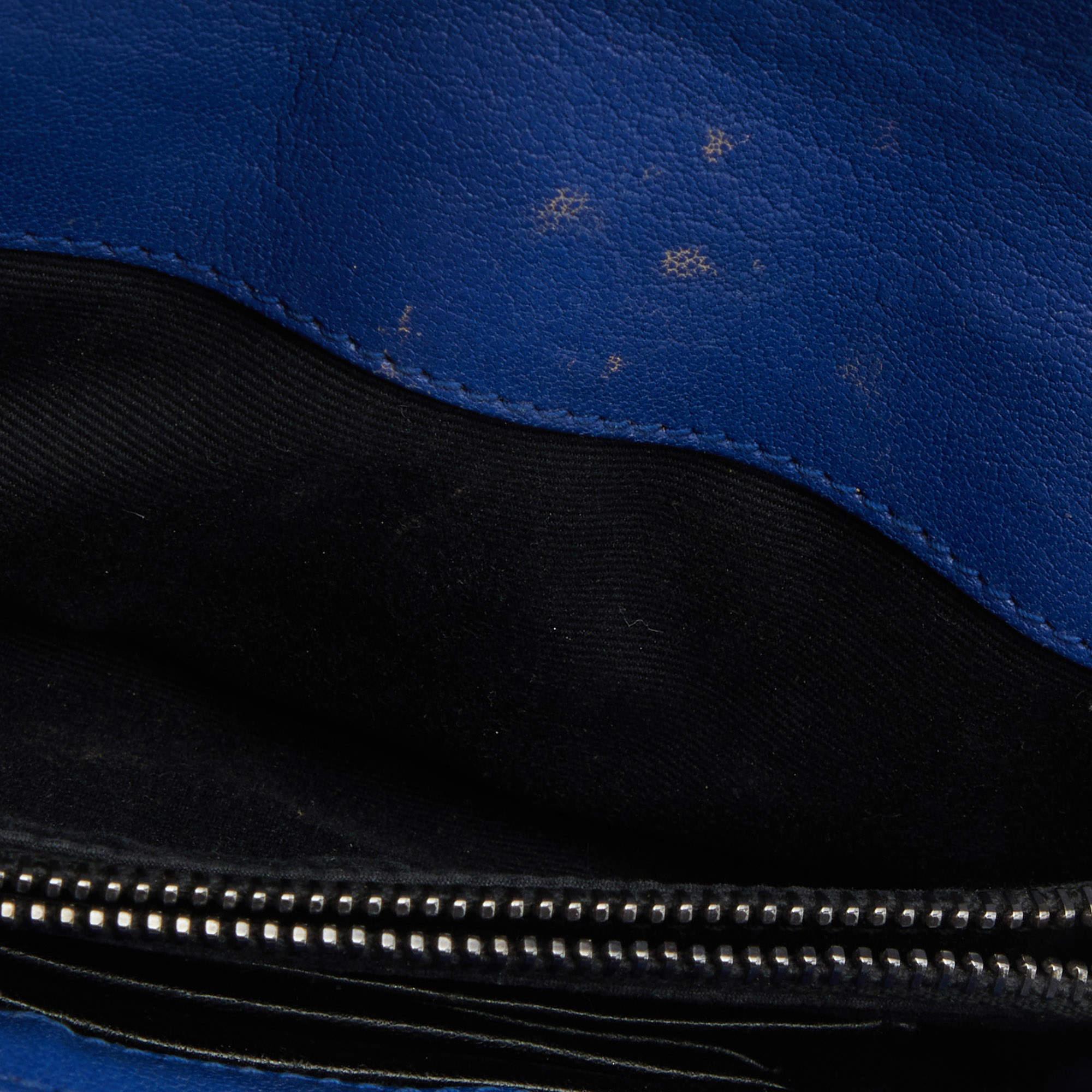 Saint Laurent Blue Leather Mini College Crossbody Bag 6
