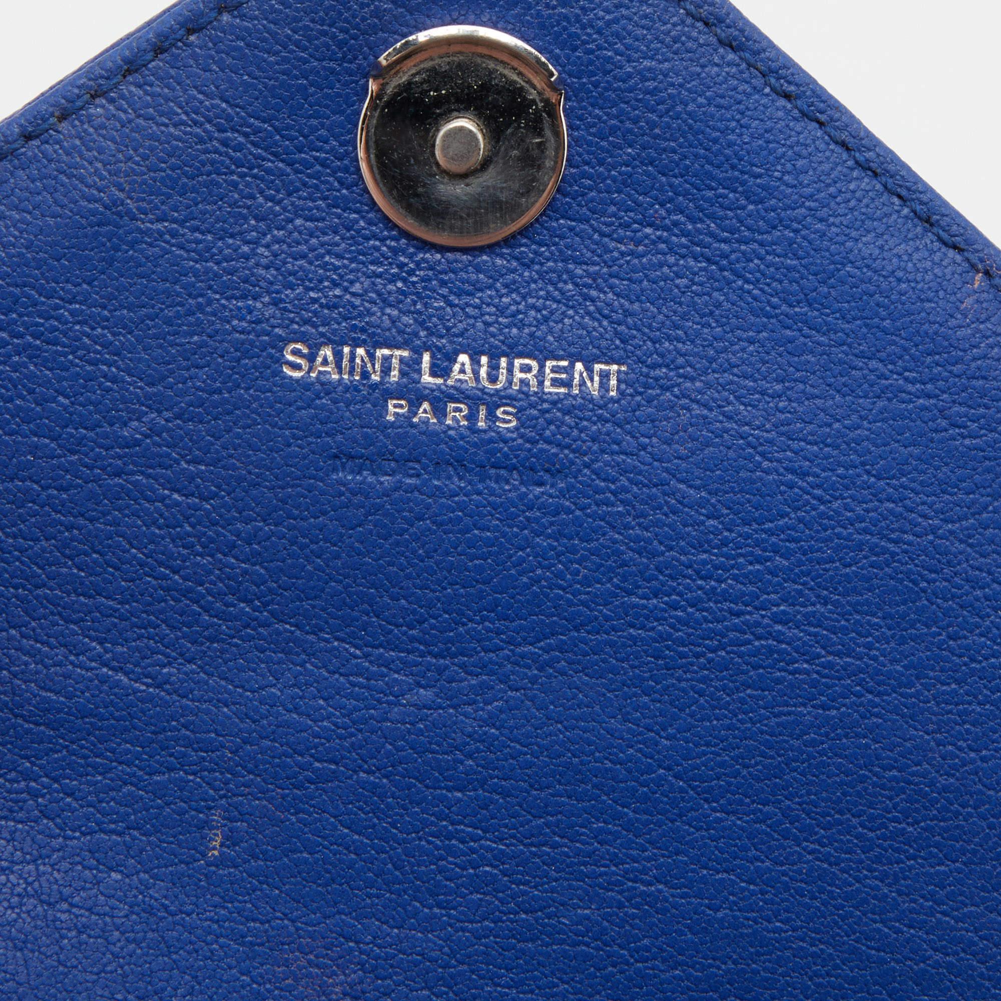 Saint Laurent Blue Leather Mini College Crossbody Bag 4