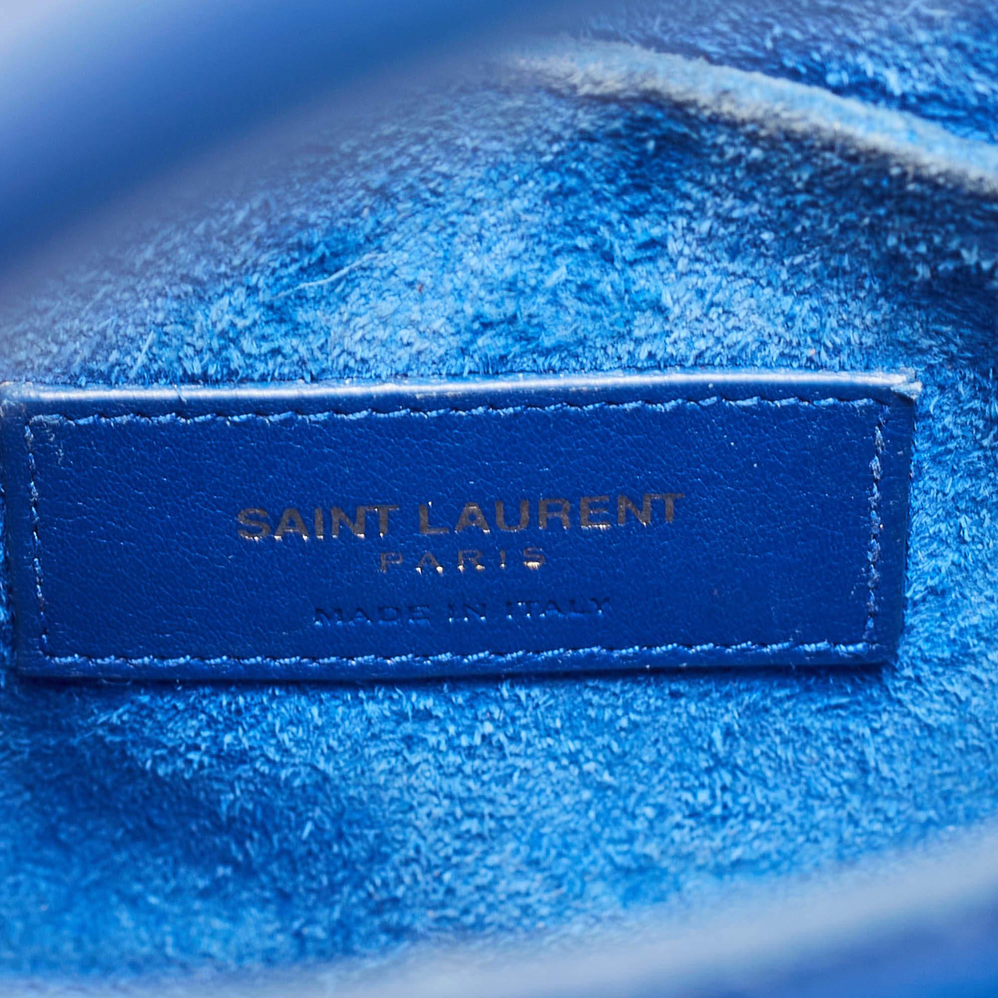 Saint Laurent Blue Leather Nano Classic Sac De Jour Tote 8