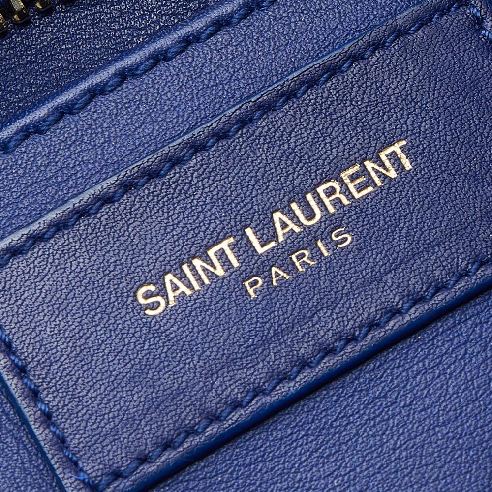 Saint Laurent Blue Leather Small Cabas Y Ligne Shoulder Bag 3