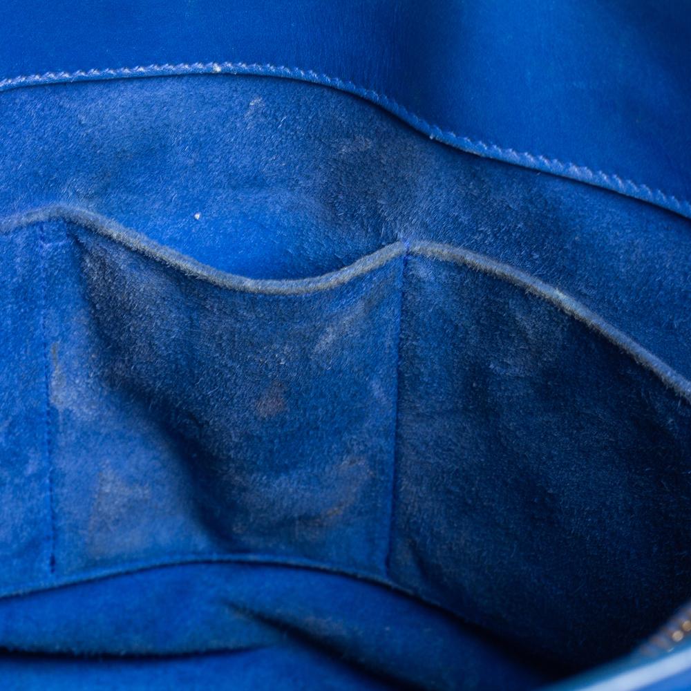 Saint Laurent Blue Leather Small Classic Sac De Jour Tote 7