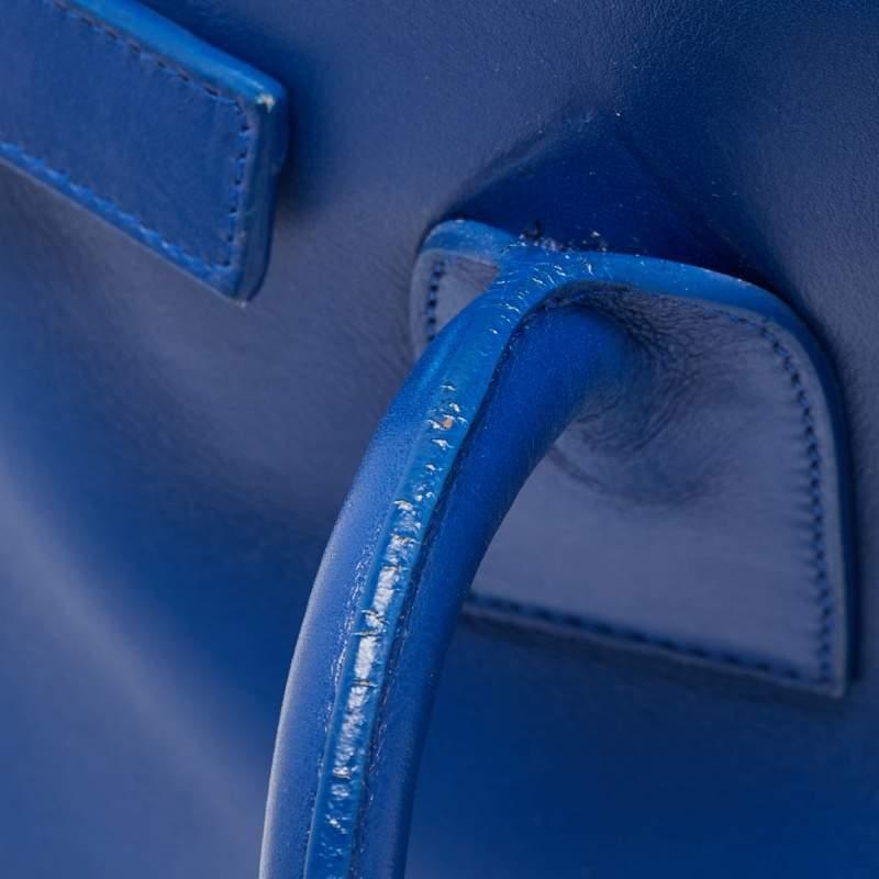 Saint Laurent Blue Leather Small Classic Sac De Jour Tote 10