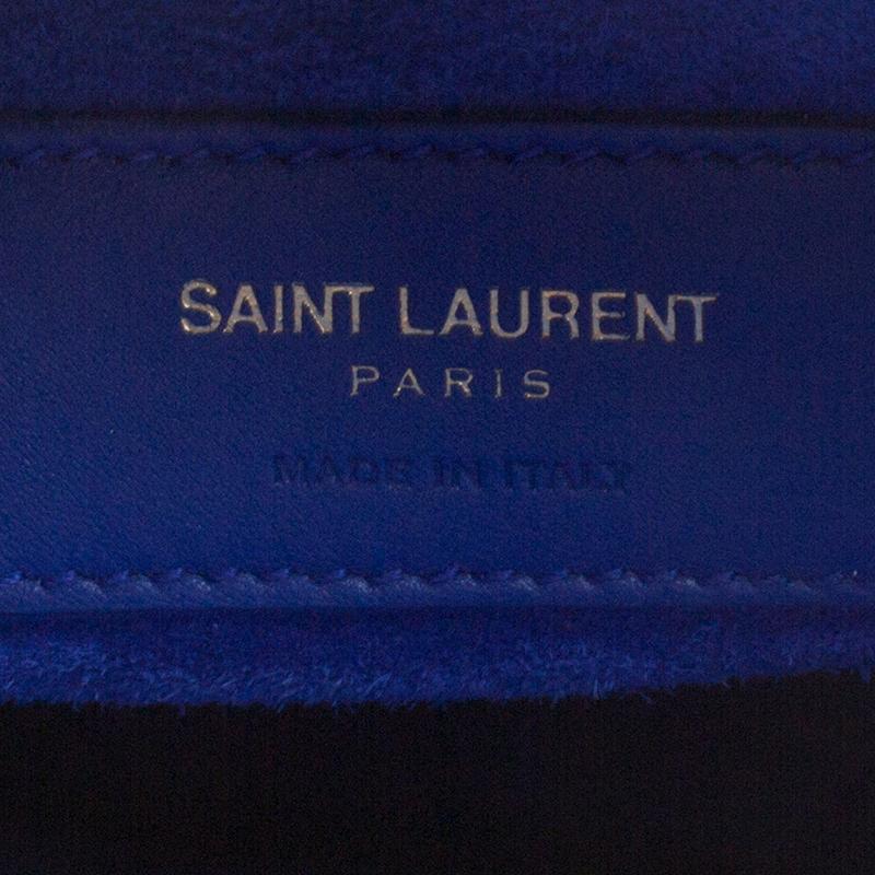 Blaue klassische Sac De Jour-Tasche aus Leder von Saint Laurent 2