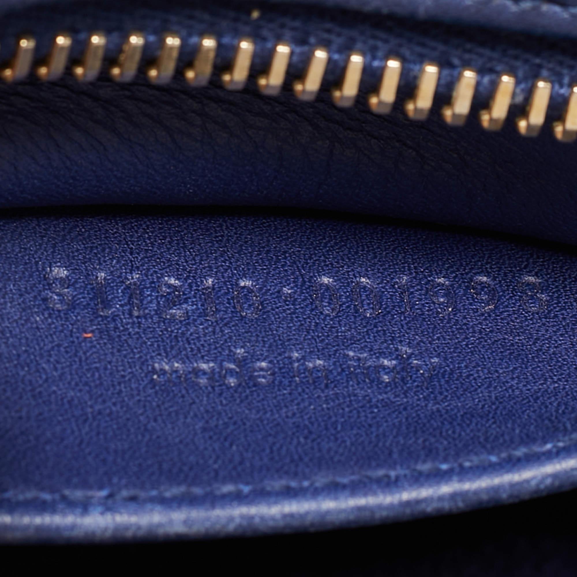 Saint Laurent Blue Leather Small Ligne Y Cabas Chyc Tote For Sale 4