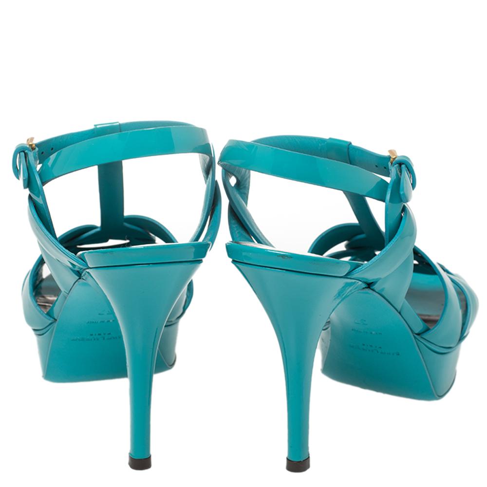 ysl heels blue