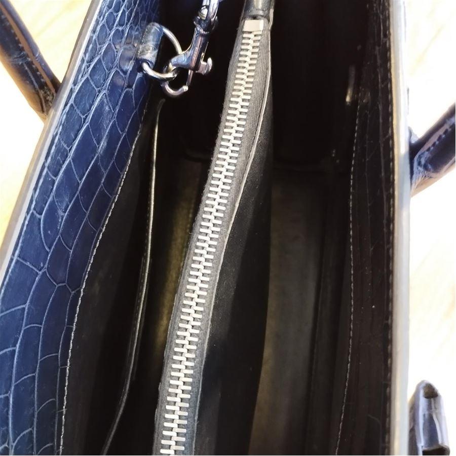 Saint Laurent Blue Sac de Jour Alligator 2
