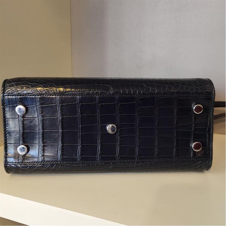 Saint Laurent Blue Sac de Jour Alligator 4