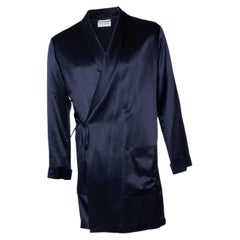 Saint Laurent, blue silk kimono 2022