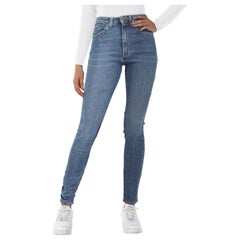 Saint Laurent Blau Skinny Fit High Rise Jeans Größe S