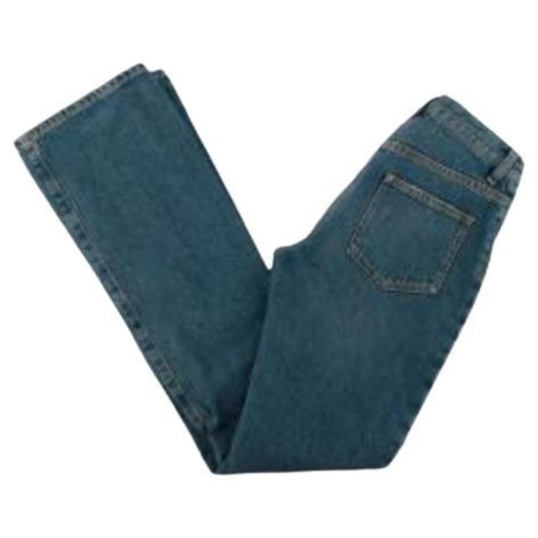 Saint Laurent Blue straight leg jeans For Sale at 1stDibs