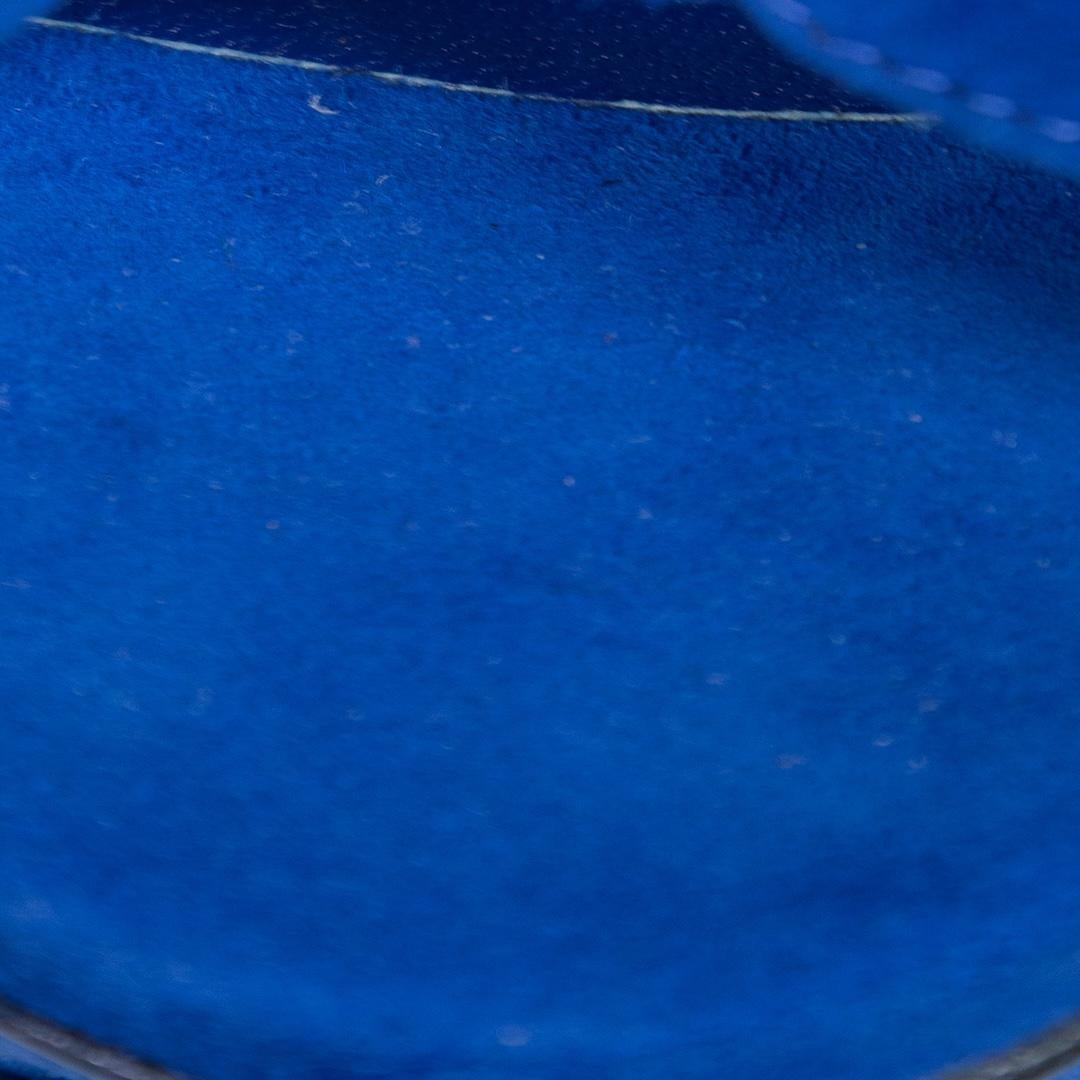 Saint Laurent Blue Suede Tribute Platform Sandals Size IT 39.5 For Sale 1