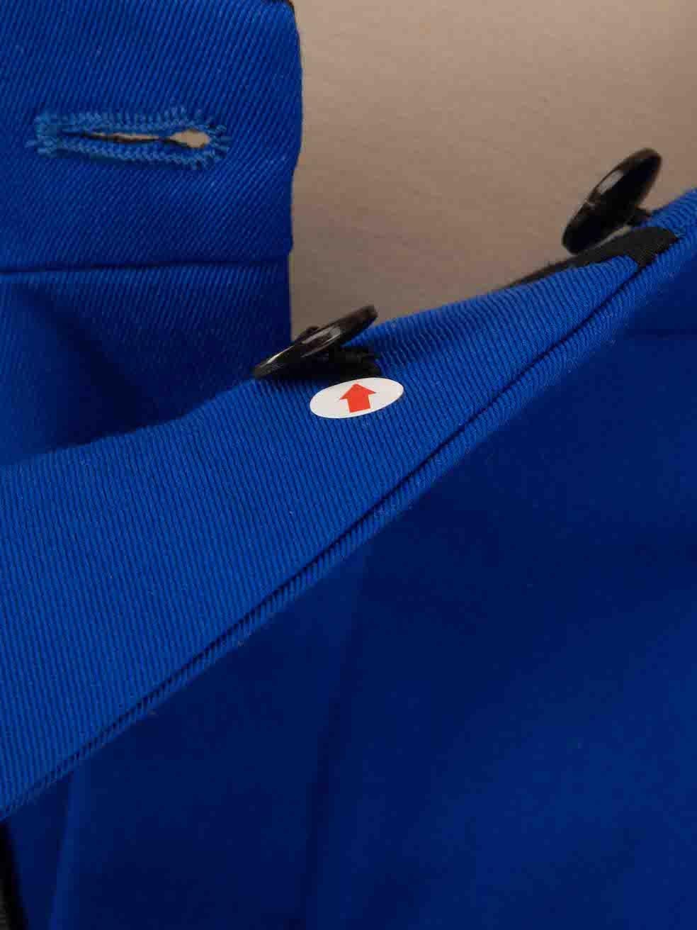 Saint Laurent Blau Wolle Tailoring Slim Hose Größe S Damen im Angebot