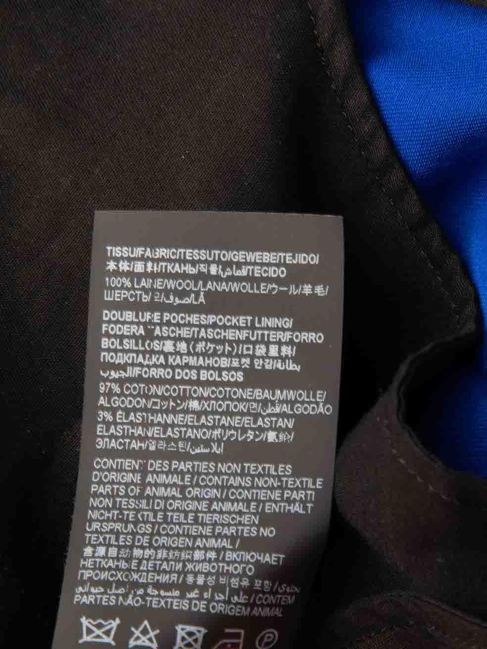 Saint Laurent Blau Wolle Tailoring Slim Hose Größe S im Angebot 1