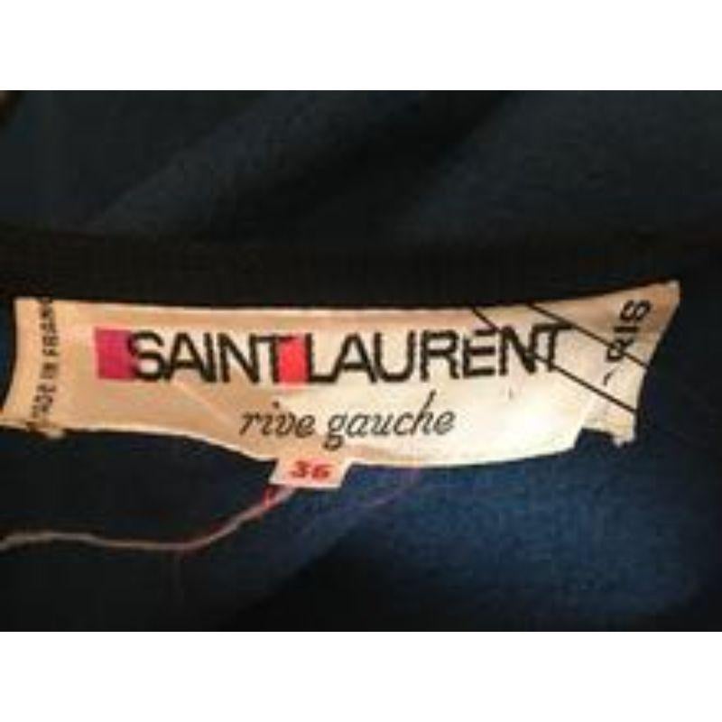 Saint Laurent Blue Wool Tassell Vintage Cape 369_128_8820 For Sale 7