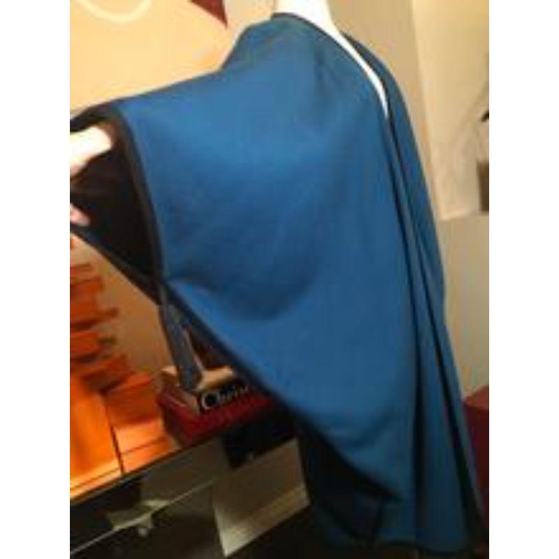Women's or Men's Saint Laurent Blue Wool Tassell Vintage Cape 369_128_8820 For Sale