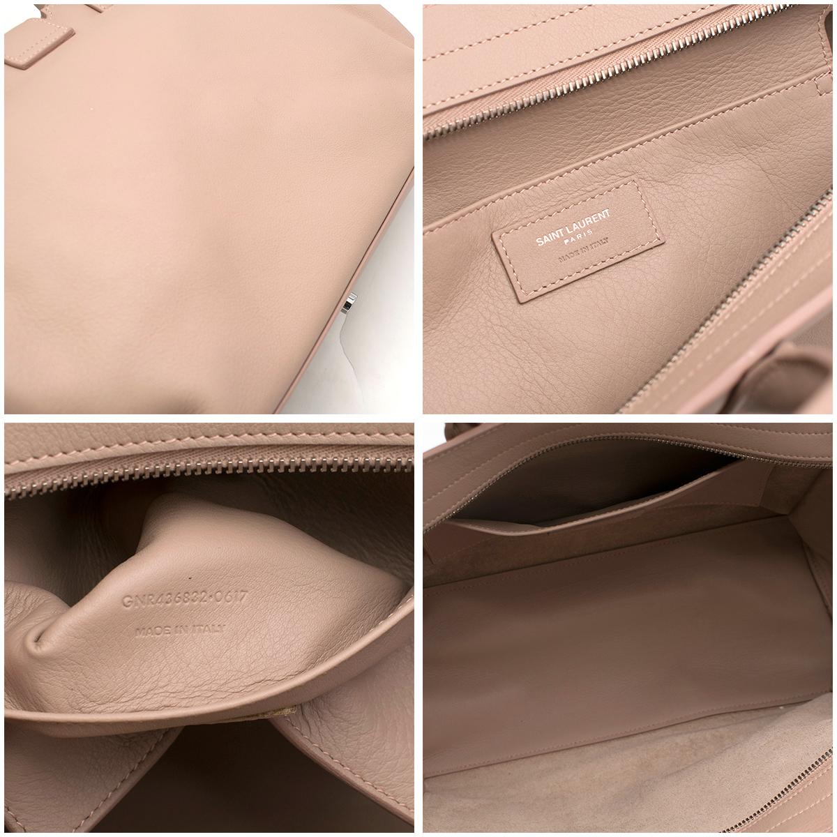 Saint Laurent Blush Pink Small Monogram Downtown Cabas Tote 3