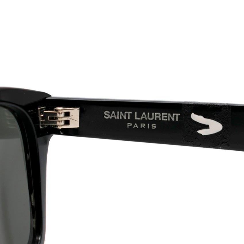 Saint Laurent Bold2 Heart Print Round Sunglasses 4
