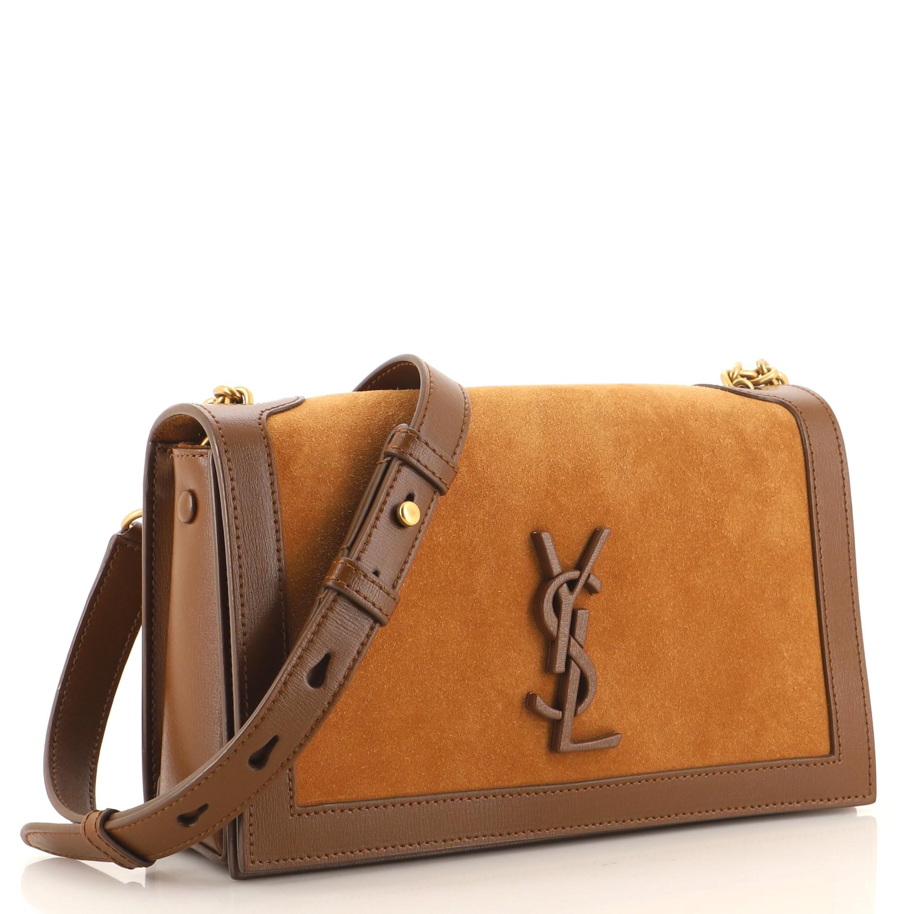 Ysl book bag in leather and suede clearance