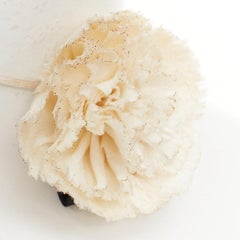 SAINT LAURENT Bridal Petite Fleur Carnation ivory frayed petal choker necklace