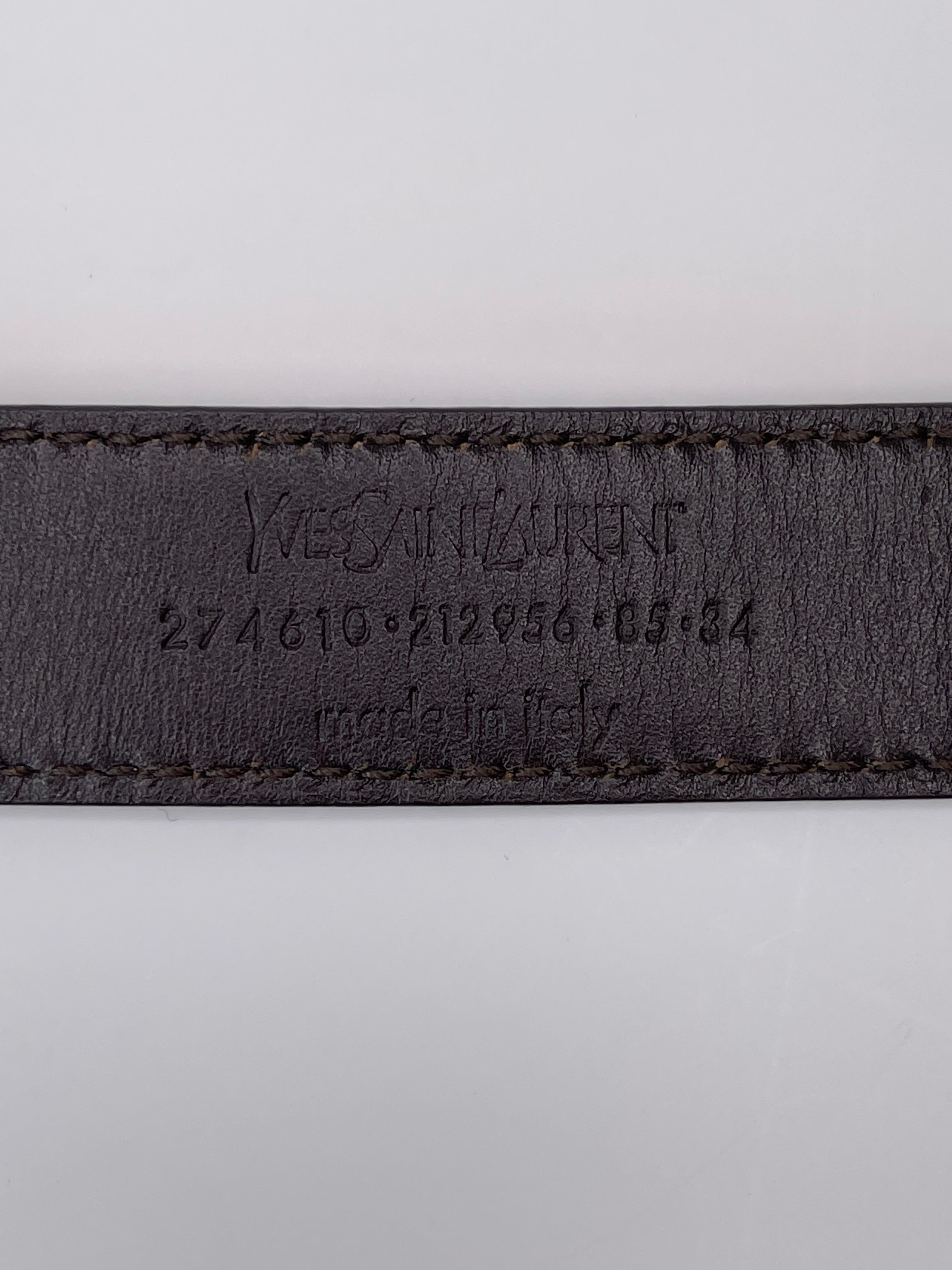 ysl logo belt