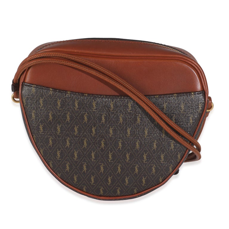 Saint Laurent Brown Canvas Le Monogramme Cœur Heart Bag For Sale