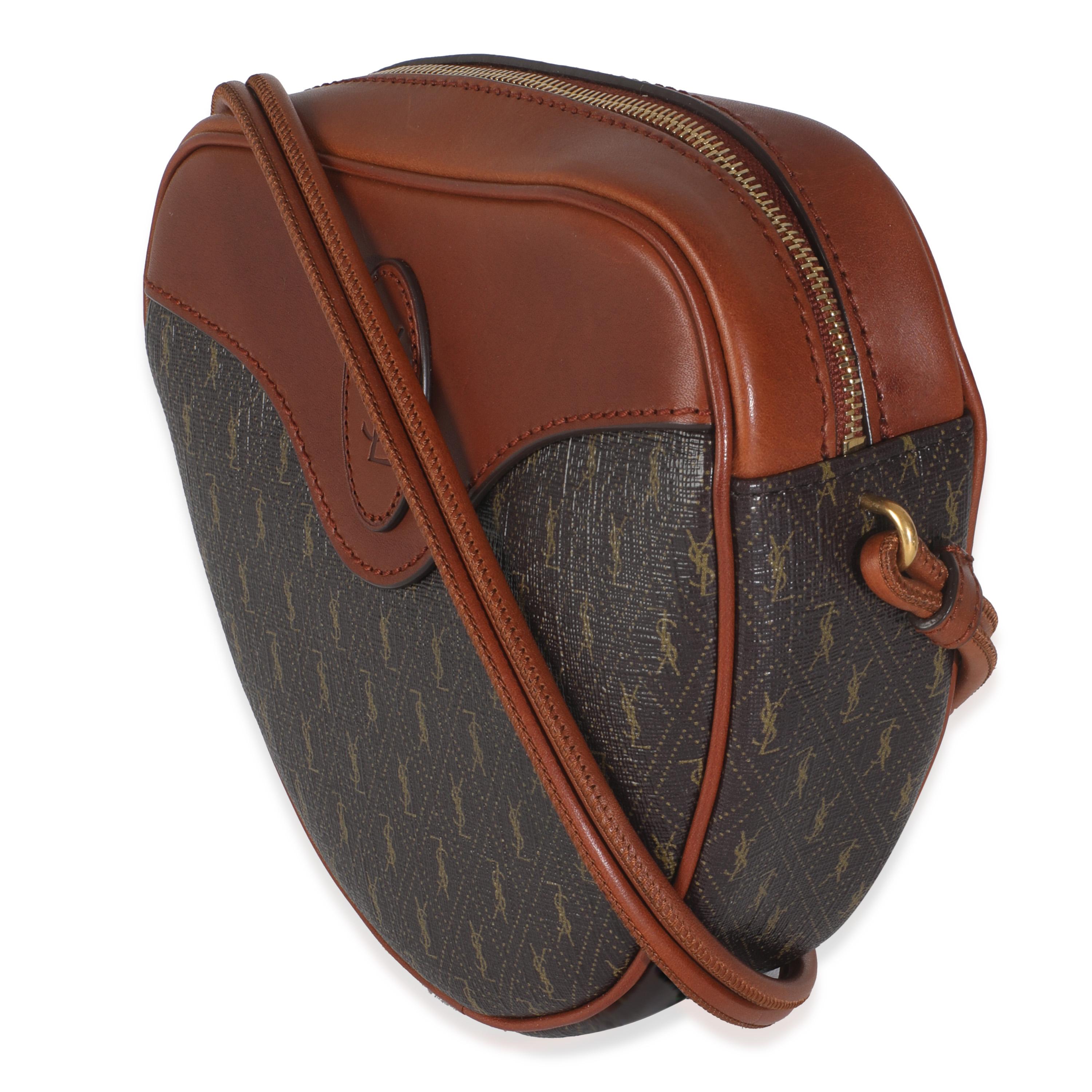 Women's Saint Laurent Brown Canvas Le Monogramme Cœur Heart Bag For Sale