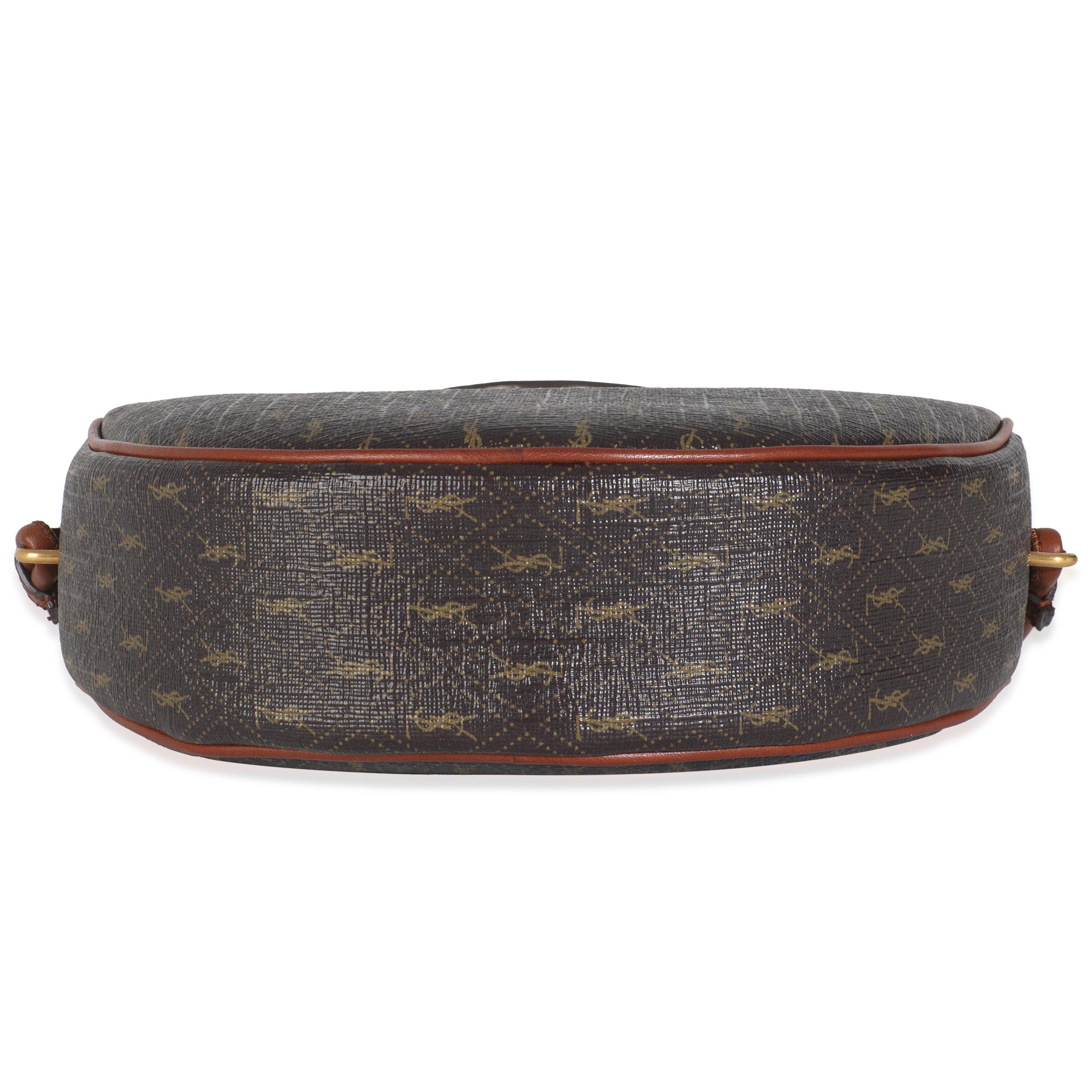 Saint Laurent Brown Canvas Le Monogramme Cœur Heart Bag For Sale 3