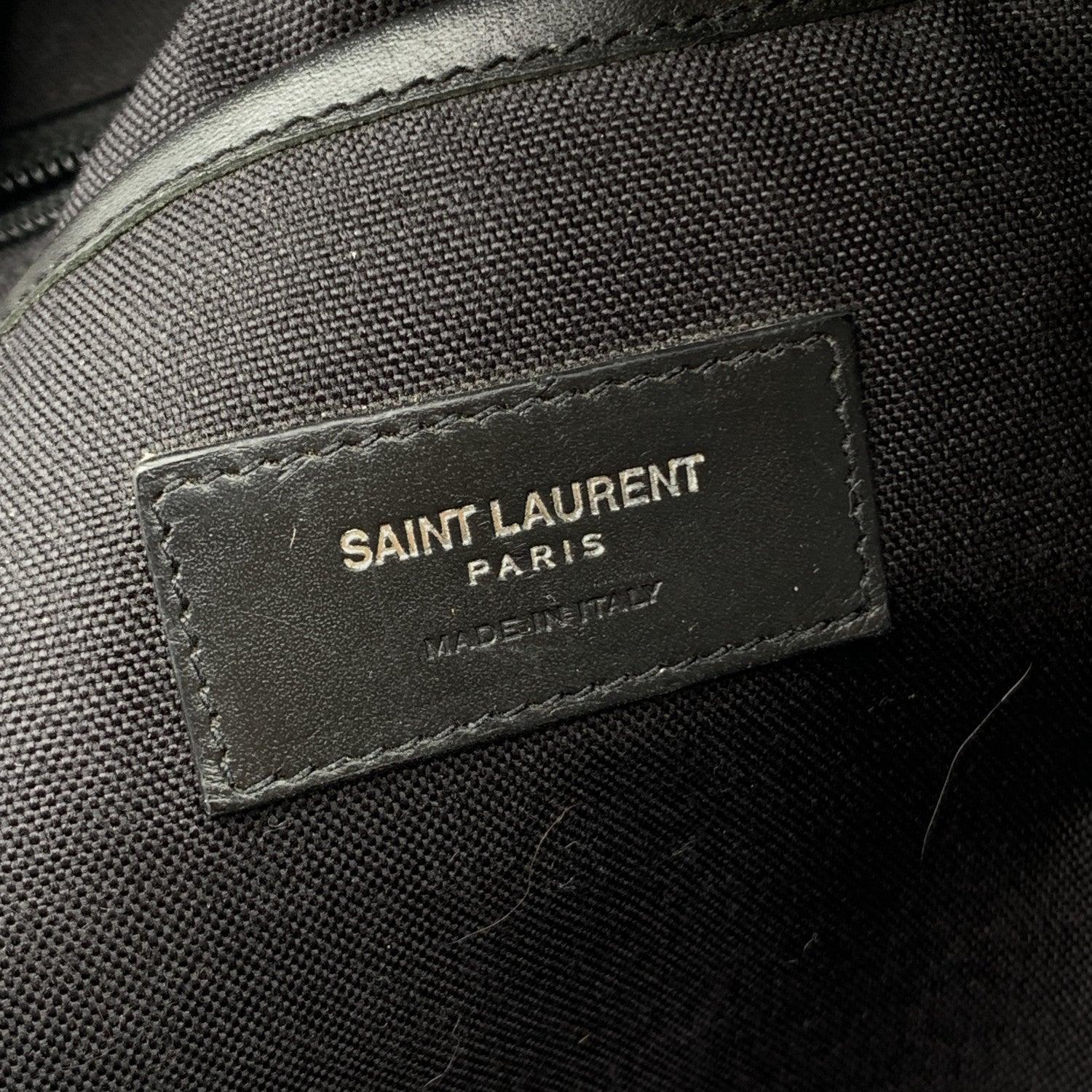 Saint Laurent Brown Embossed Leather City Backpack Shoulder Bag 2