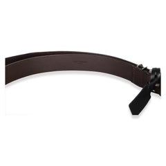 Saint Laurent Brown Lambskin Cassandre Belt 75/30