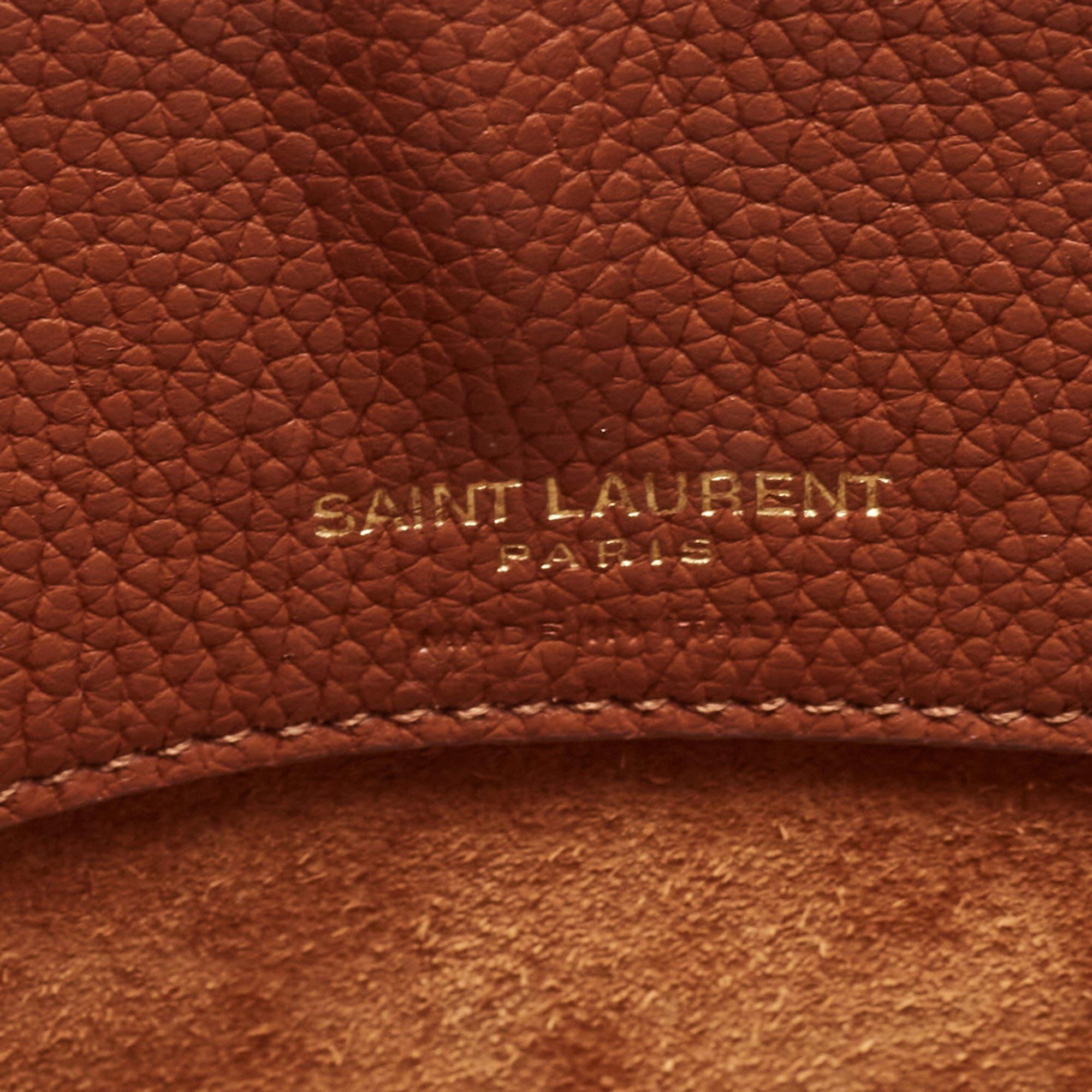 Saint Laurent Brown Leather Baby Sac De Jour Souple Tote 1