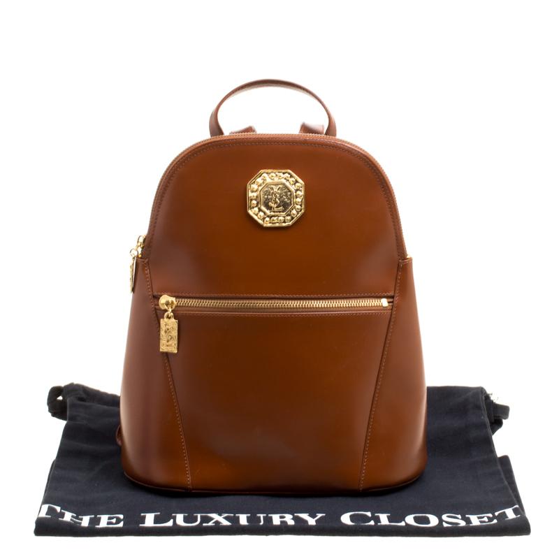 Saint Laurent Brown Leather Backpack Bag 7