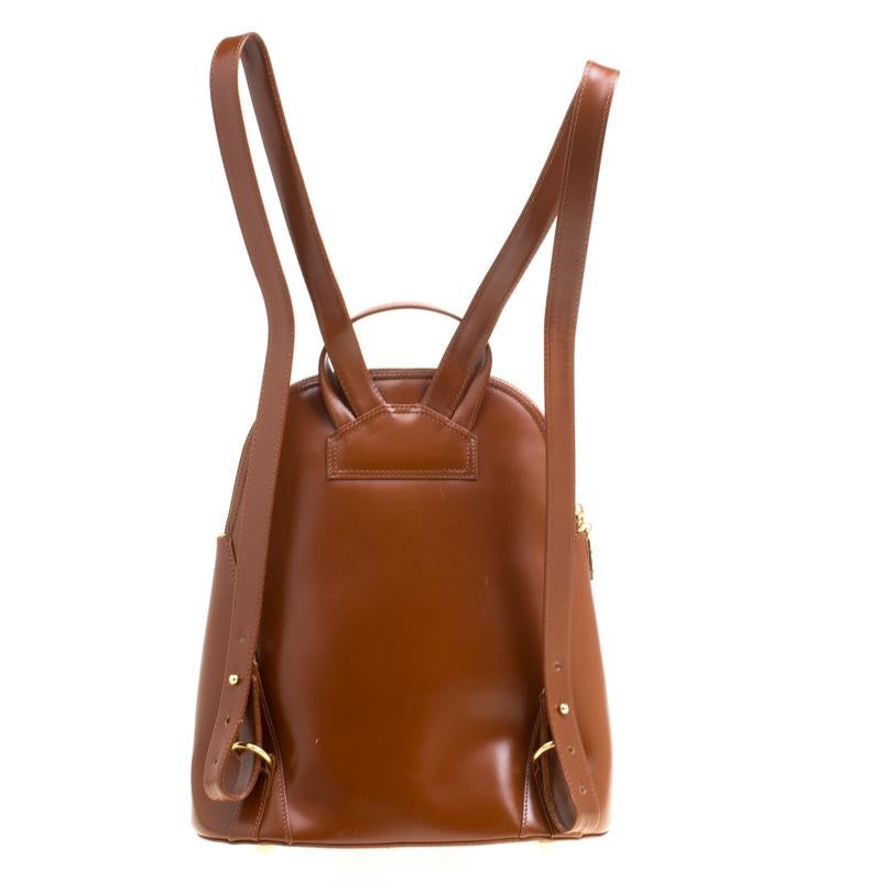 Women's Saint Laurent Brown Leather Backpack Bag