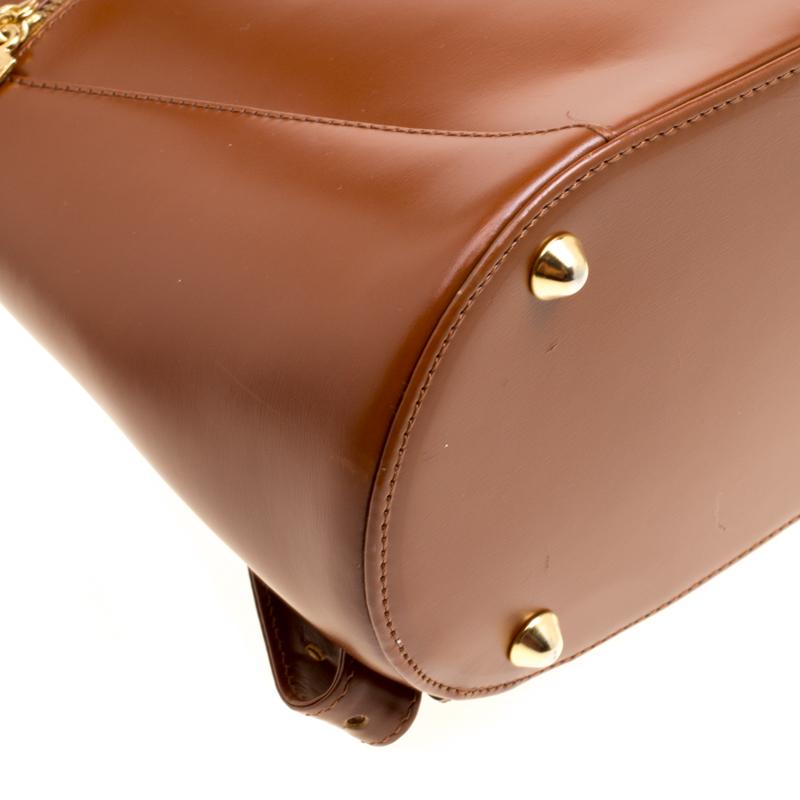 Saint Laurent Brown Leather Backpack Bag 4