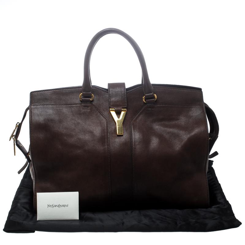 Saint Laurent Brown Leather Large Cabas Chyc Tote 7