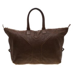 Saint Laurent Brown Leather Large Easy Y Bag