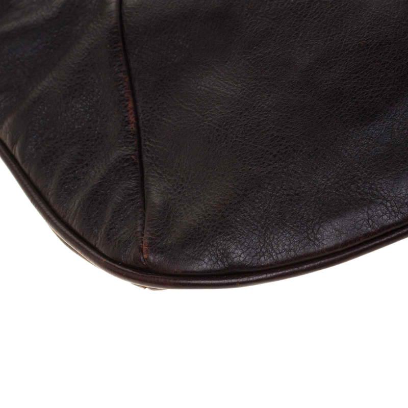 Saint Laurent Brown Leather Mombasa Hobo 6