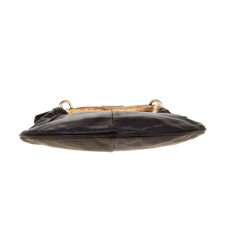 Women's Saint Laurent Brown Leather Mombasa Hobo