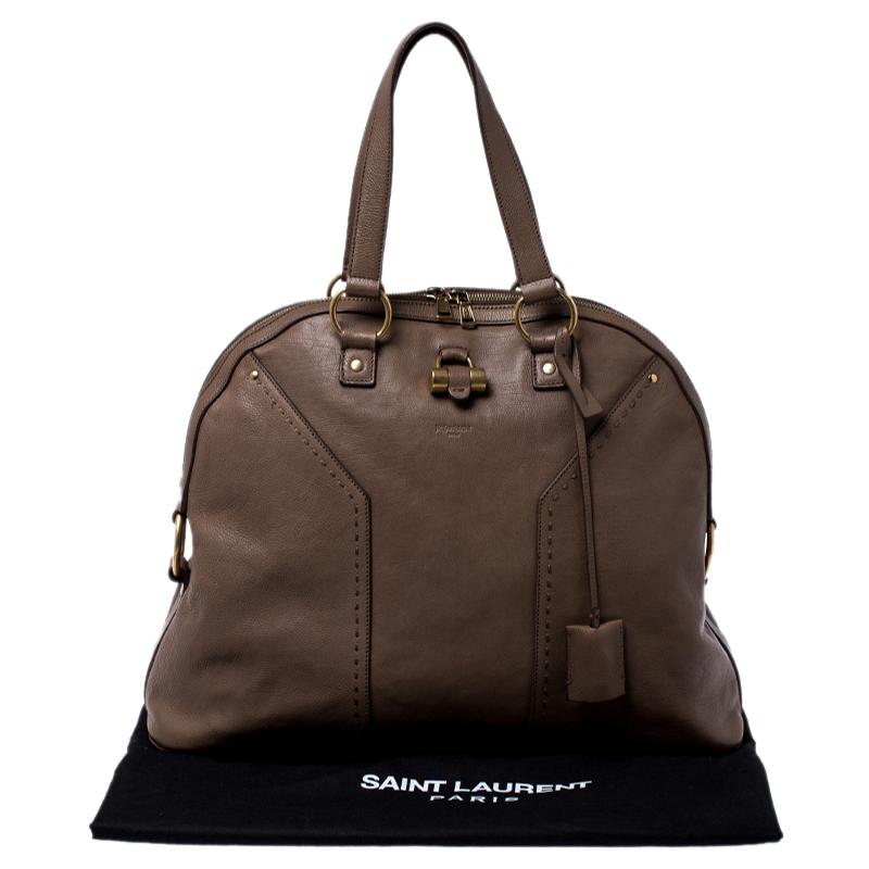 Saint Laurent Brown Leather Oversized Muse Bag 6