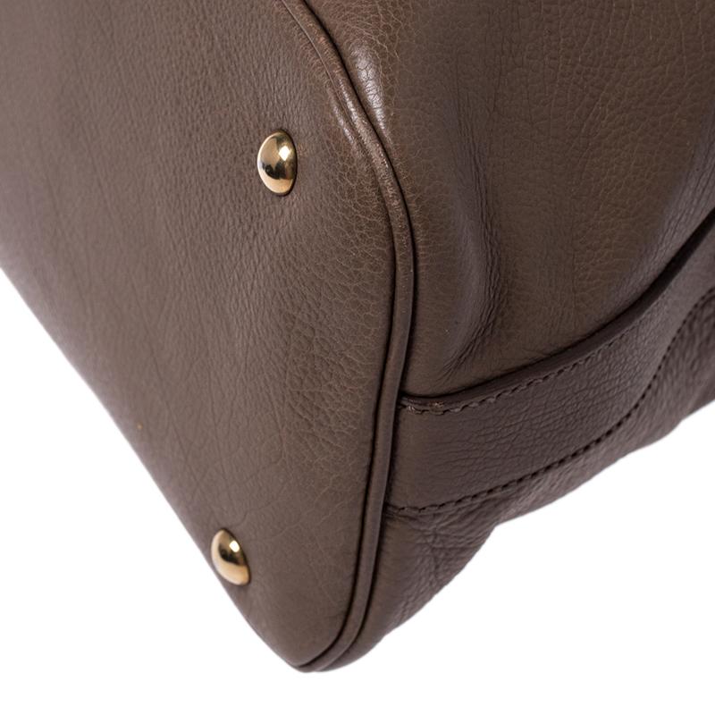 Saint Laurent Brown Leather Oversized Muse Bag 2