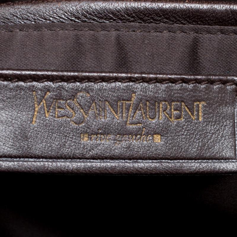 Saint Laurent Brown Leather Oversized Muse Satchel 6