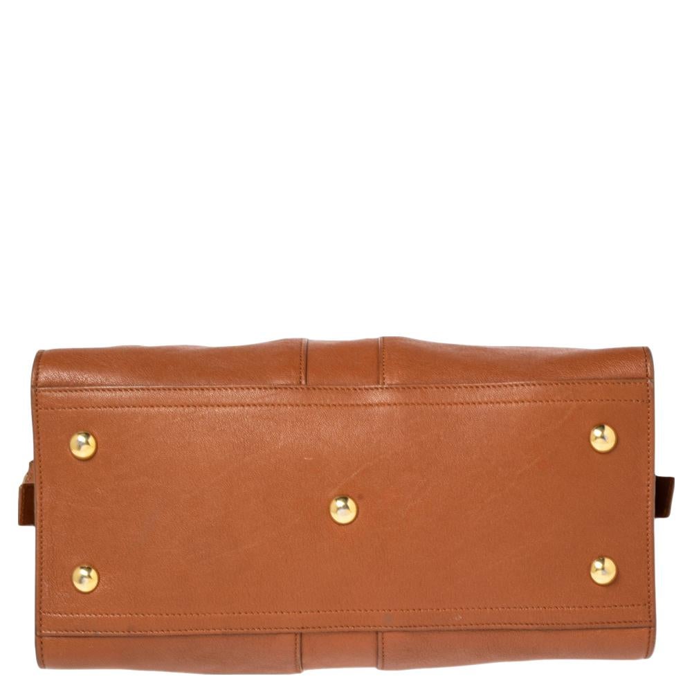 Saint Laurent Brown Leather Small Cabas Chyc Tote 1