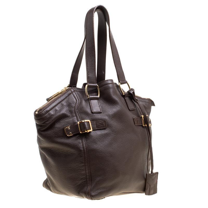 Saint Laurent Brown Leather Small Downtown Tote 5