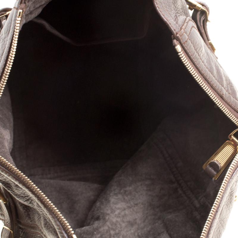 Saint Laurent Brown Leather Small Downtown Tote 1