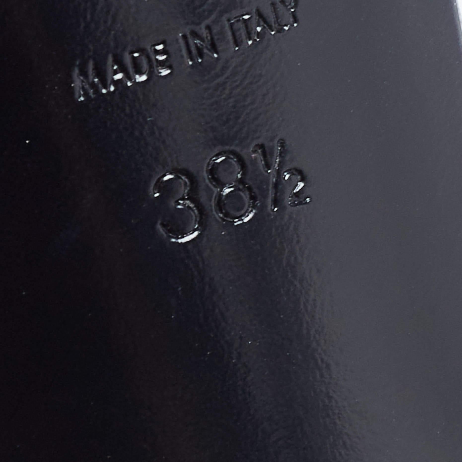 Saint Laurent Brown Leather Tribute Slide Sandals Size 38.5 4