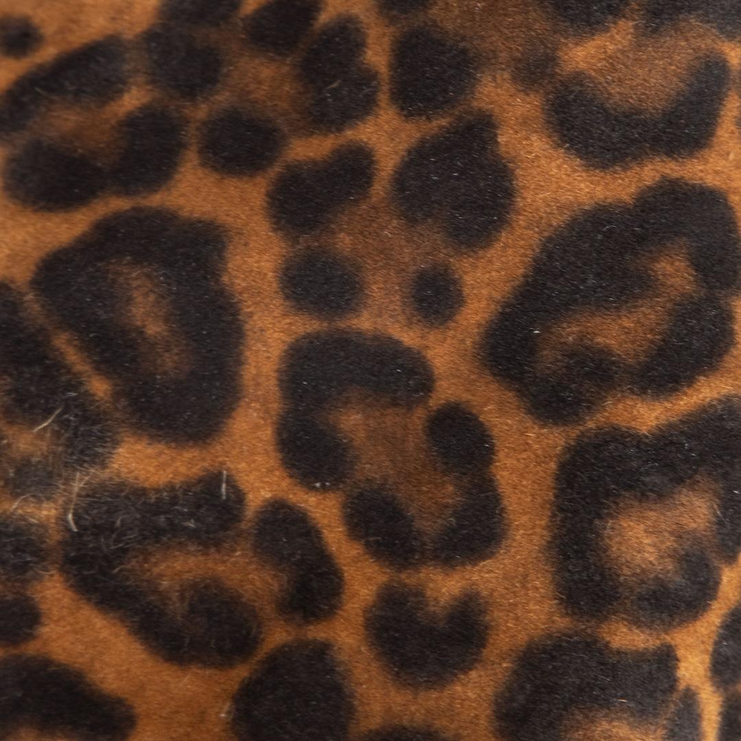 Saint Laurent Braun Leopard Wildleder Espadrilles Größe IT 37 im Angebot 1