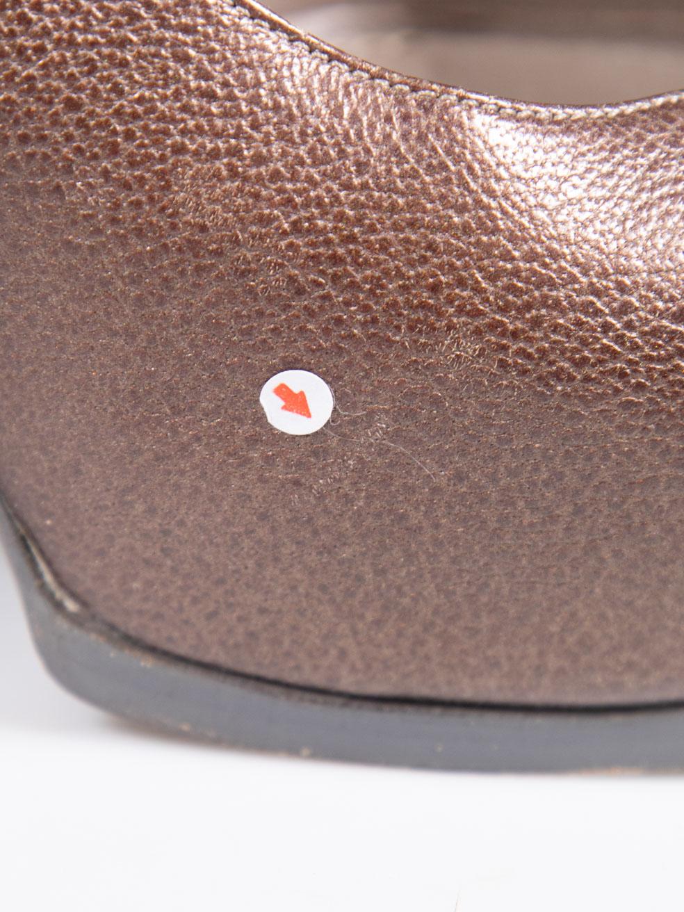 Saint Laurent Tacchi in pelle marrone Taglia IT 40 in vendita 1