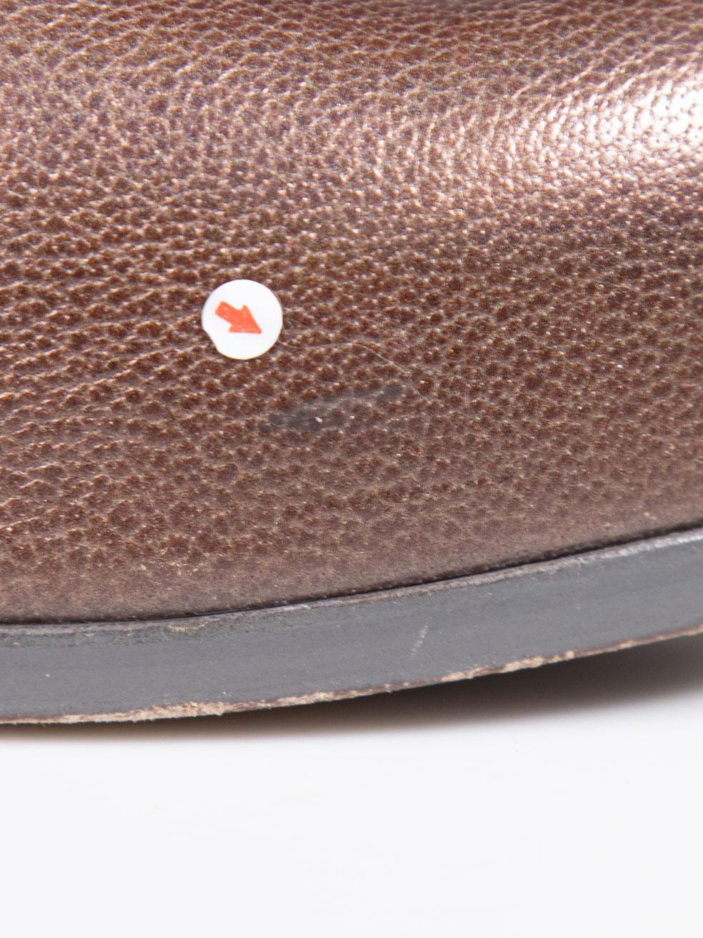 Saint Laurent Tacchi in pelle marrone Taglia IT 40 in vendita 2